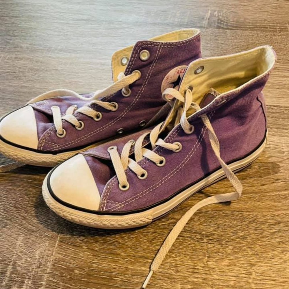 Converse high top sneakers canvas sz. 3